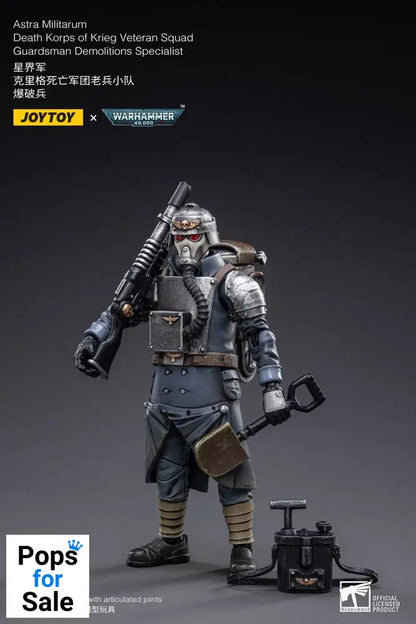 Warhammer 40k Action Figure 1/18 Death Korps of Krieg Veteran Squad Guardsman Demolitions Specialist 10 cm