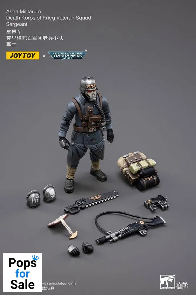 Warhammer 40k Action Figure 1/18 Death Korps of Krieg Veteran Squad Sergeant 10 cm
