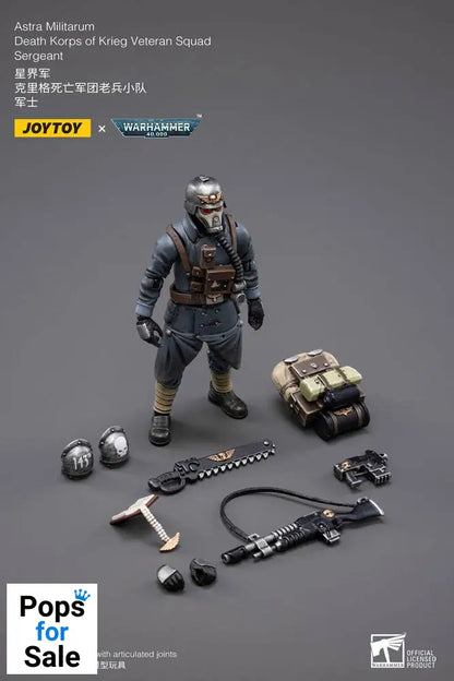 Warhammer 40k Action Figure 1/18 Death Korps of Krieg Veteran Squad Sergeant 10 cm
