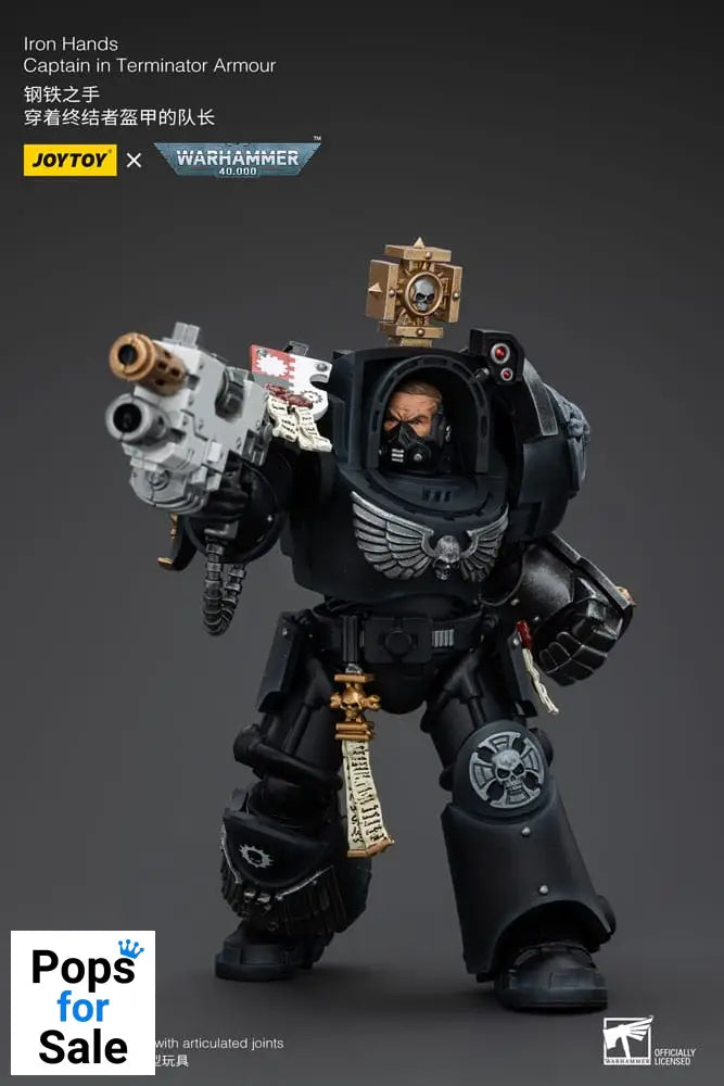 Warhammer 40k Action Figure 1/18 Iron Hands Captain in Terminator Armour 14 cm
