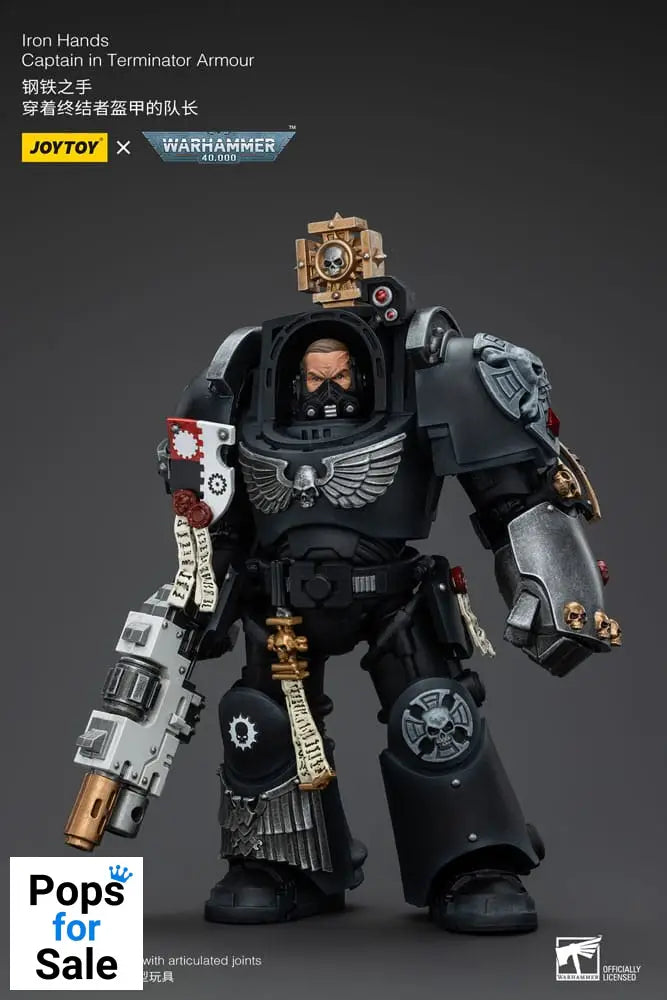 Warhammer 40k Action Figure 1/18 Iron Hands Captain in Terminator Armour 14 cm