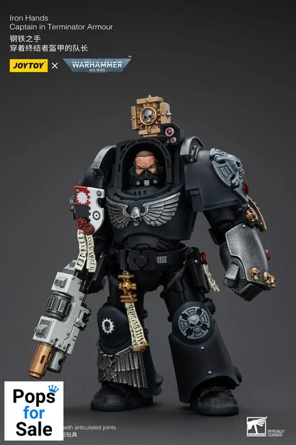 Warhammer 40k Action Figure 1/18 Iron Hands Captain in Terminator Armour 14 cm