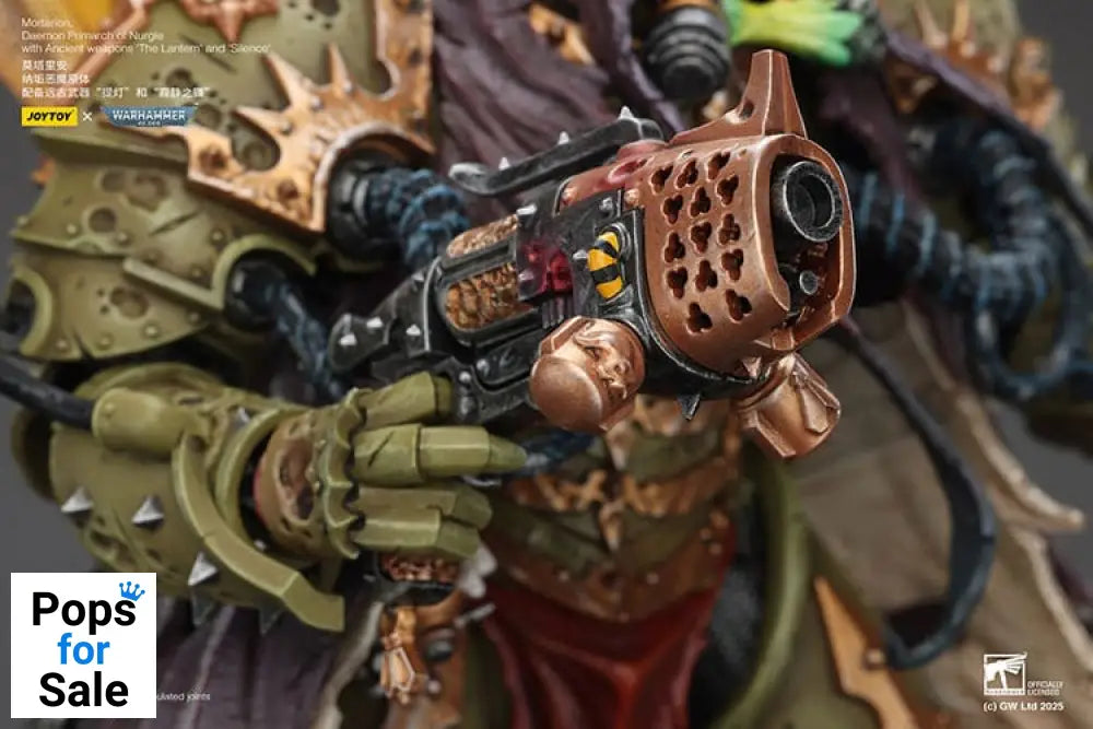 Warhammer 40k Action Figure 1/18 Mortarion Daemon Primarch of Nurgle with Ancient weapons The Lantern and Silence 21 cm