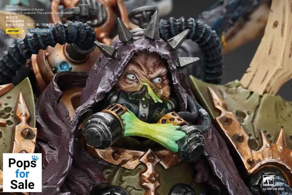 Warhammer 40k Action Figure 1/18 Mortarion Daemon Primarch of Nurgle with Ancient weapons The Lantern and Silence 21 cm