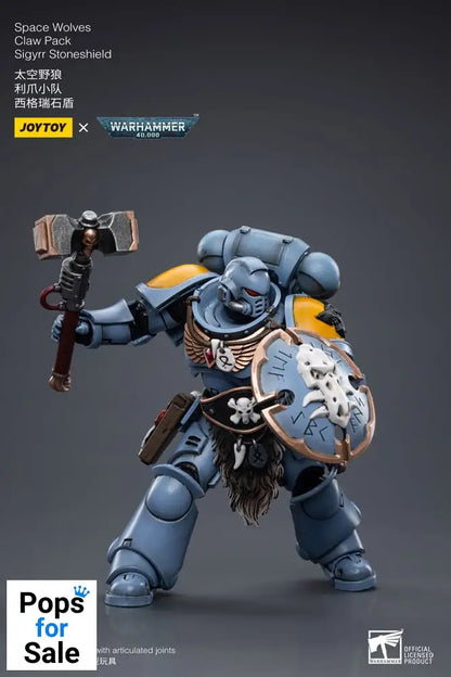 Warhammer 40k Action Figure 1/18 Space Wolves Claw Pack Sigyrr Stoneshield 12 cm
