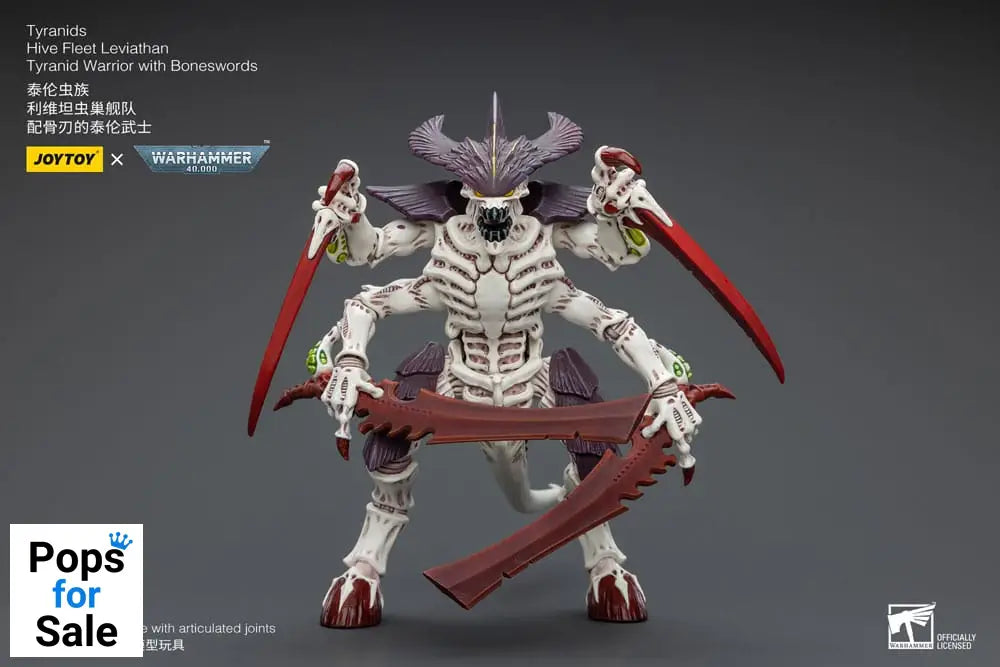 Warhammer 40k Action Figure 1/18 Tyranids Hive Fleet Leviathan Tyranid Warrior with Boneswords 12 cm Action figures