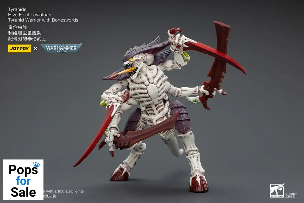 Warhammer 40k Action Figure 1/18 Tyranids Hive Fleet Leviathan Tyranid Warrior with Boneswords 12 cm