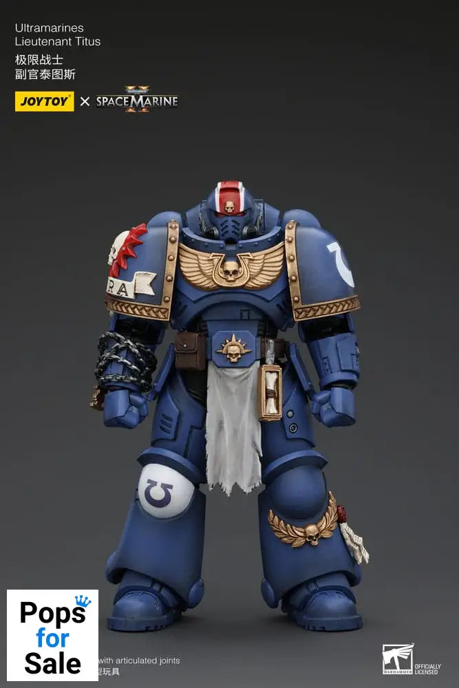 Warhammer 40k Action Figure 1/18 Uitramarines Lieutenant Titus 13 cm