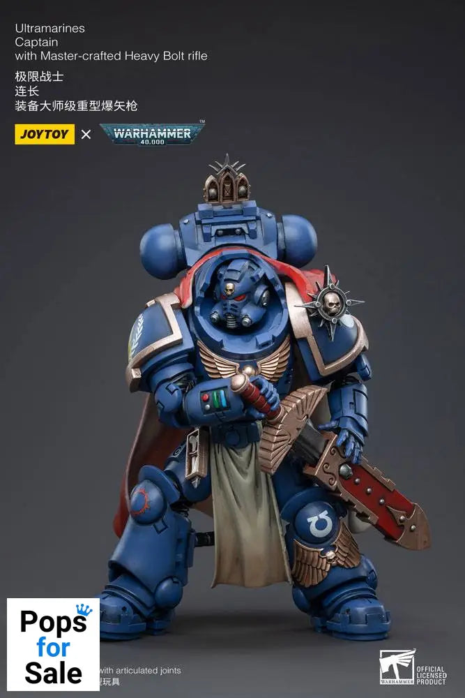 Warhammer 40k Action Figure 1/18 Ultramarines Captain with Master-Crafted Heavy Bolt Rifle 12 cm