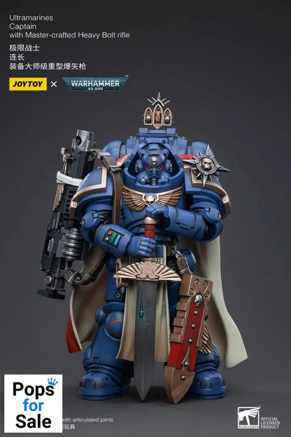 Warhammer 40k Action Figure 1/18 Ultramarines Captain with Master-Crafted Heavy Bolt Rifle 12 cm
