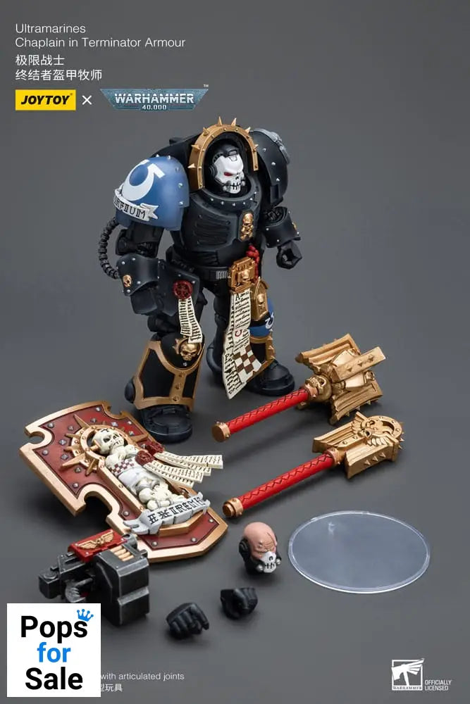 Warhammer 40k Action Figure 1/18 Ultramarines Chaplain in Terminator Armour 12 cm