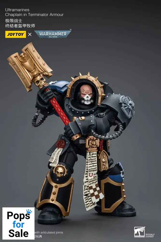 Warhammer 40k Action Figure 1/18 Ultramarines Chaplain in Terminator Armour 12 cm