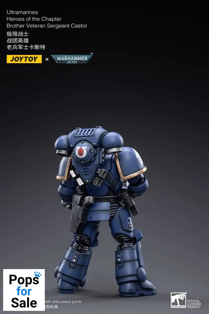 Warhammer 40k Action Figure 1/18 Ultramarines Heroes of the Chapter Brother Veteran Sergeant Castor 12 cm
