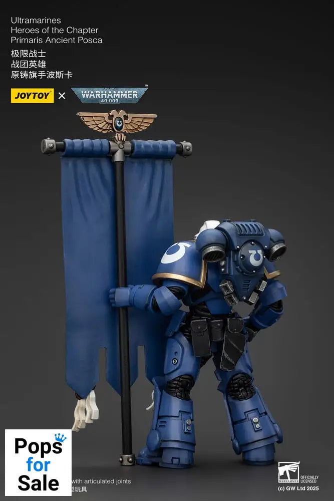 Warhammer 40k Action Figure 1/18 Ultramarines Heroes of the Chapter Primaris Ancient Posca 20 cm