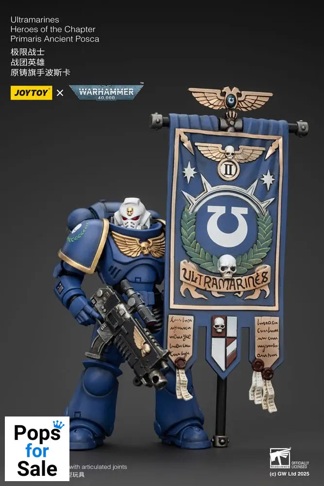 Warhammer 40k Action Figure 1/18 Ultramarines Heroes of the Chapter Primaris Ancient Posca 20 cm