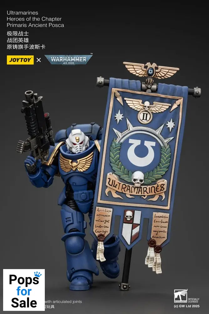 Warhammer 40k Action Figure 1/18 Ultramarines Heroes of the Chapter Primaris Ancient Posca 20 cm
