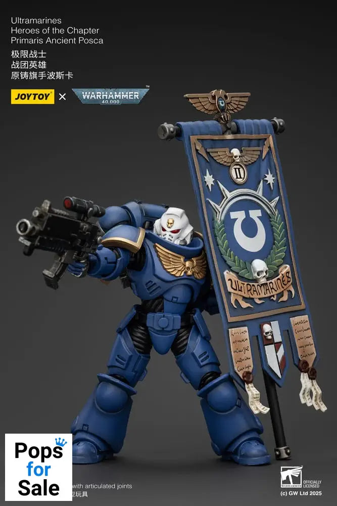 Warhammer 40k Action Figure 1/18 Ultramarines Heroes of the Chapter Primaris Ancient Posca 20 cm Action figures