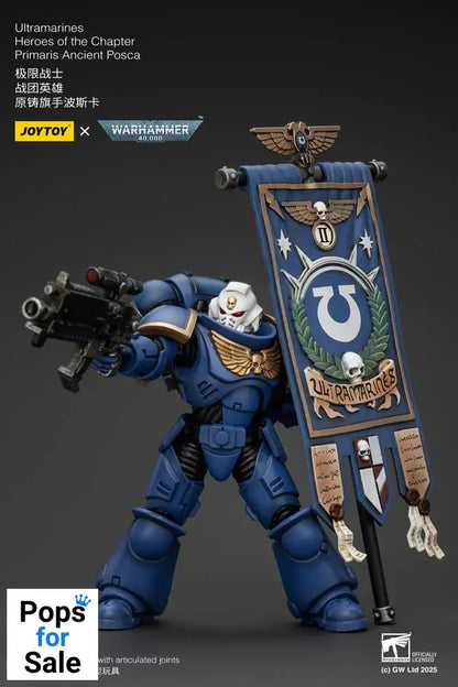 Warhammer 40k Action Figure 1/18 Ultramarines Heroes of the Chapter Primaris Ancient Posca 20 cm