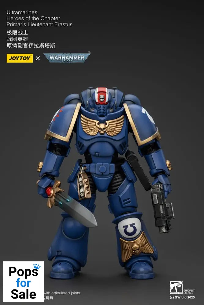 Warhammer 40k Action Figure 1/18 Ultramarines Heroes of the Chapter Primaris Lieutenant Erastus 20 cm