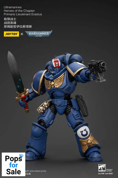 Warhammer 40k Action Figure 1/18 Ultramarines Heroes of the Chapter Primaris Lieutenant Erastus 20 cm