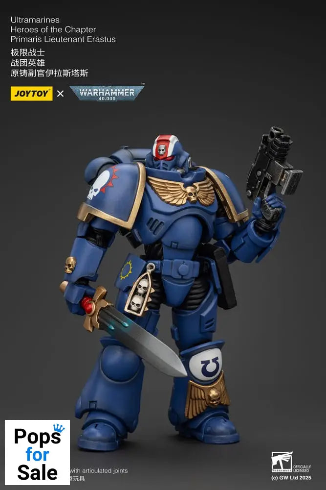 Warhammer 40k Action Figure 1/18 Ultramarines Heroes of the Chapter Primaris Lieutenant Erastus 20 cm