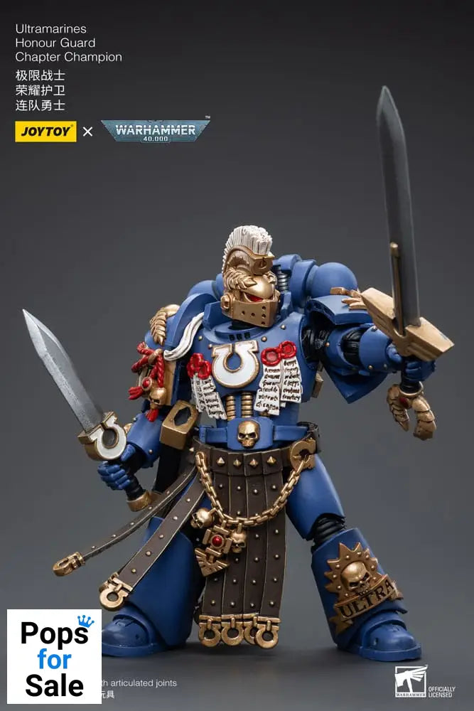 Warhammer 40k Action Figure 1/18 Ultramarines Honour Guard Chapter Champion 12 cm