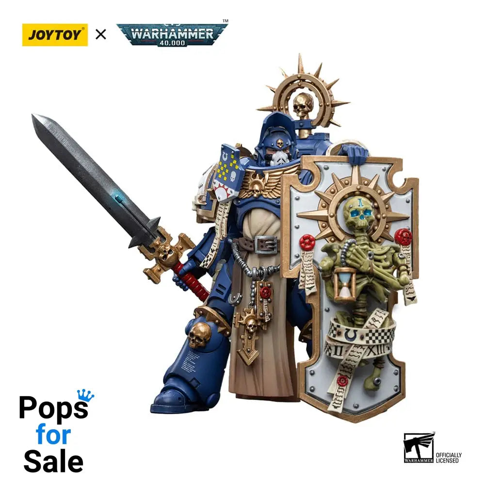 Warhammer 40k Action Figure 1/18 Ultramarines Primaris Captain with Relic Shield and Power Sword 12 cm