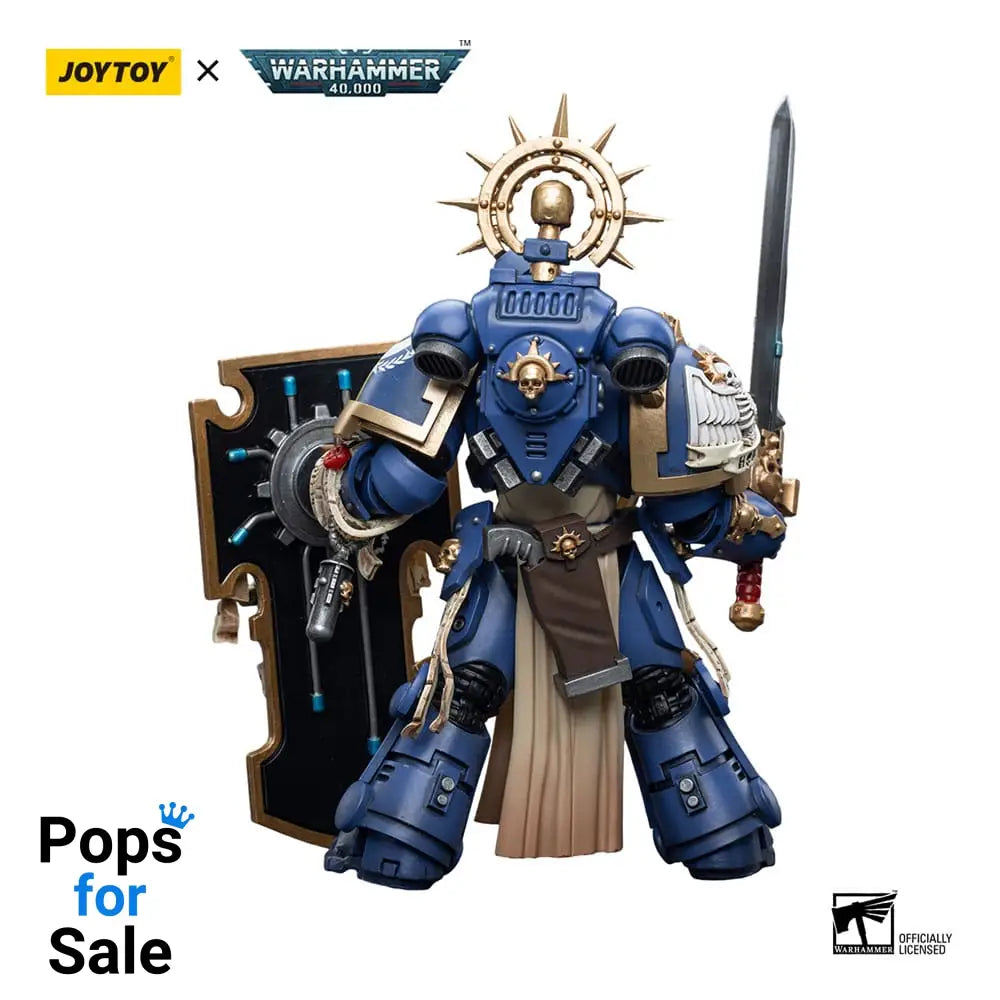 Warhammer 40k Action Figure 1/18 Ultramarines Primaris Captain with Relic Shield and Power Sword 12 cm
