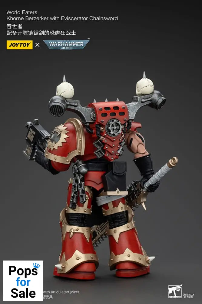 Warhammer 40k Action Figure 1/18 World Eaters Khorne Berzerker with Eviscerator Chainsword 13 cm