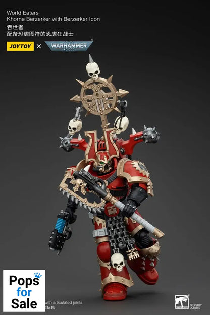 Warhammer 40k Action Figure 1/18 World Eaters Khorne Berzerker with Berzerker lcon 13 cm Action figures