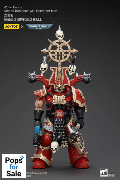 Warhammer 40k Action Figure 1/18 World Eaters Khorne Berzerker with Berzerker lcon 13 cm Action figures