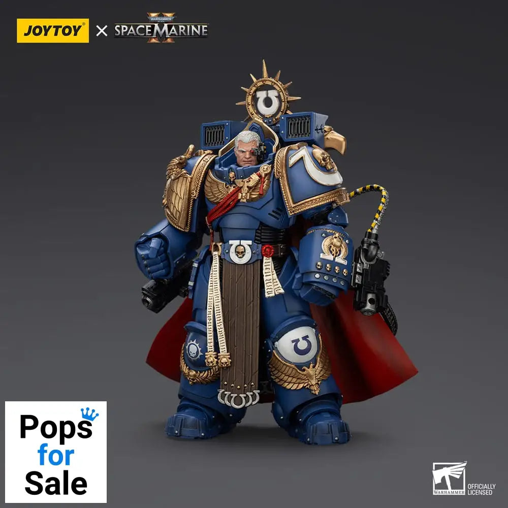 Warhammer 40k Action Figure Ultramarines Marneus Calgar Chapter Master with MKX Gravis Armour and Gauntlets of Ultramar 20 cm