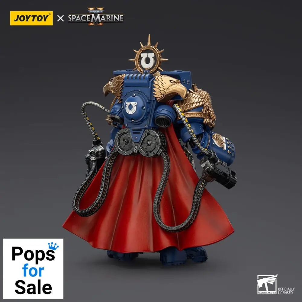 Warhammer 40k Action Figure Ultramarines Marneus Calgar Chapter Master with MKX Gravis Armour and Gauntlets of Ultramar 20 cm