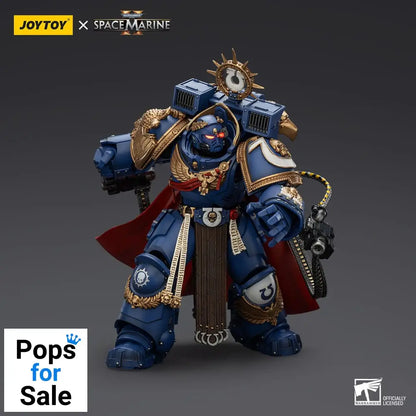 Warhammer 40k Action Figure Ultramarines Marneus Calgar Chapter Master with MKX Gravis Armour and Gauntlets of Ultramar 20 cm