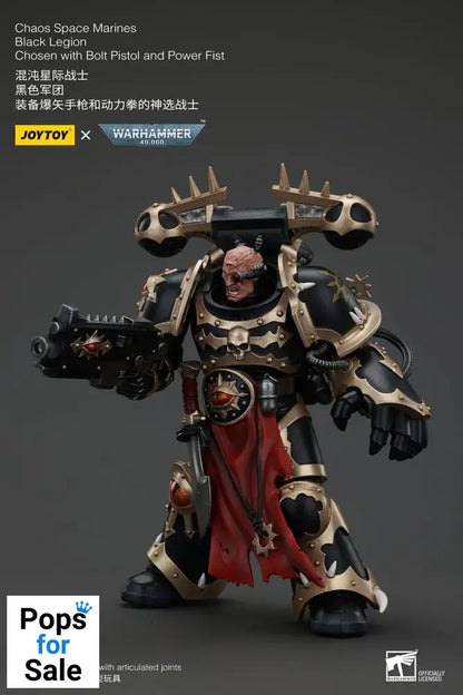 Warhammer 40k Actionfigur Chaos Space Marines Black Legion Chosen with Bolt Pistol and Power Fist 20 cm Action figures