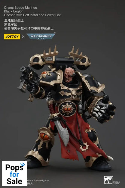 Warhammer 40k Actionfigur Chaos Space Marines Black Legion Chosen with Bolt Pistol and Power Fist 20 cm