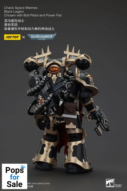 Warhammer 40k Actionfigur Chaos Space Marines Black Legion Chosen with Bolt Pistol and Power Fist 20 cm
