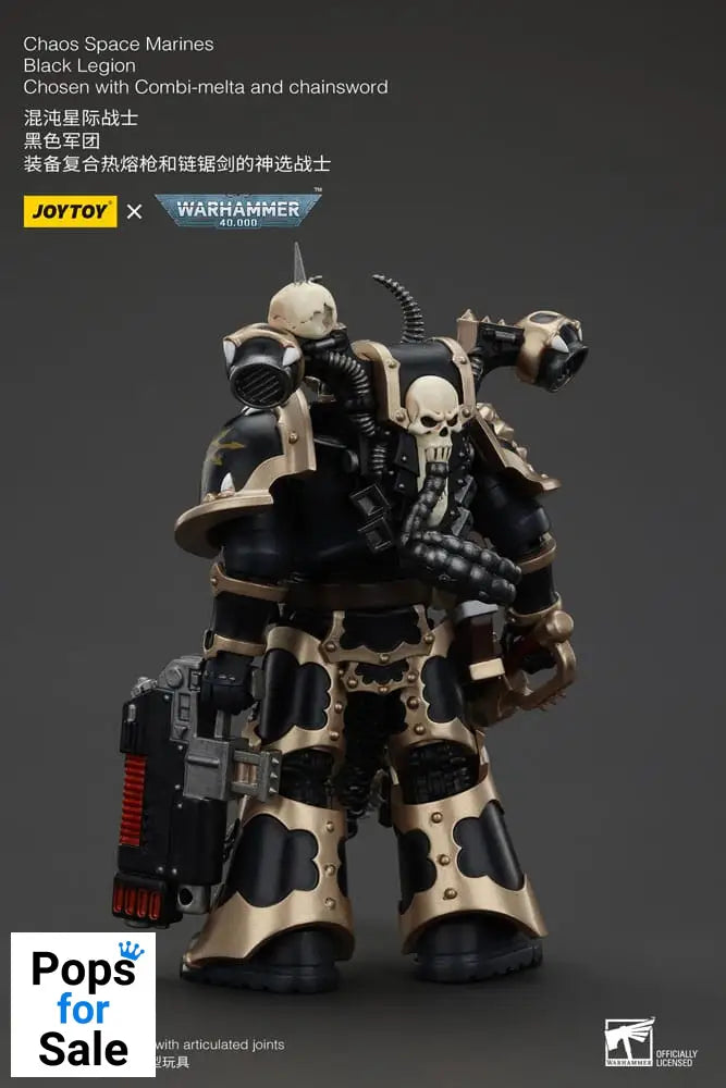 Warhammer 40k Actionfigur Chaos Space Marines Black Legion Chosen with Combi-melta and chainsword 20 cm