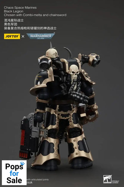 Warhammer 40k Actionfigur Chaos Space Marines Black Legion Chosen with Combi-melta and chainsword 20 cm
