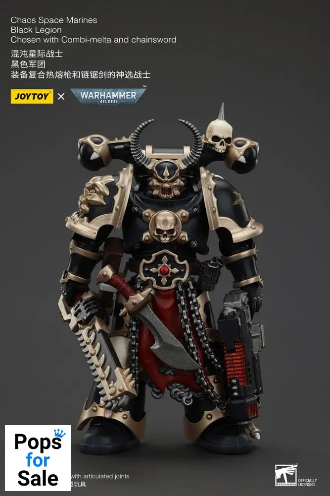 Warhammer 40k Actionfigur Chaos Space Marines Black Legion Chosen with Combi-melta and chainsword 20 cm Action figures