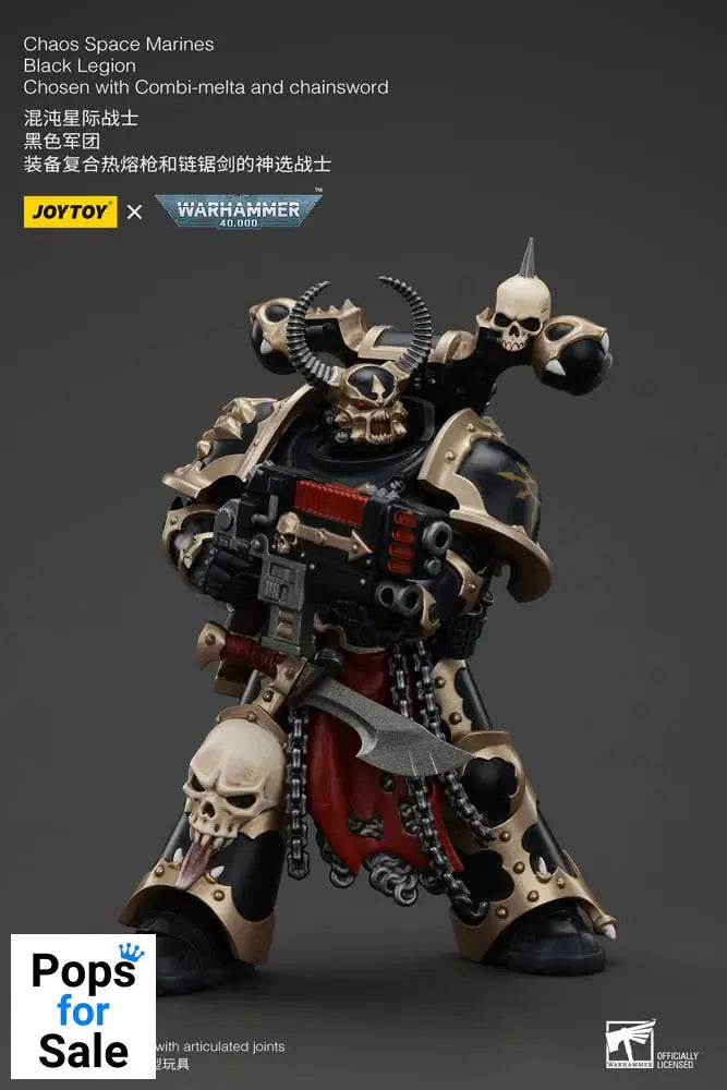 Warhammer 40k Actionfigur Chaos Space Marines Black Legion Chosen with Combi-melta and chainsword 20 cm Action figures