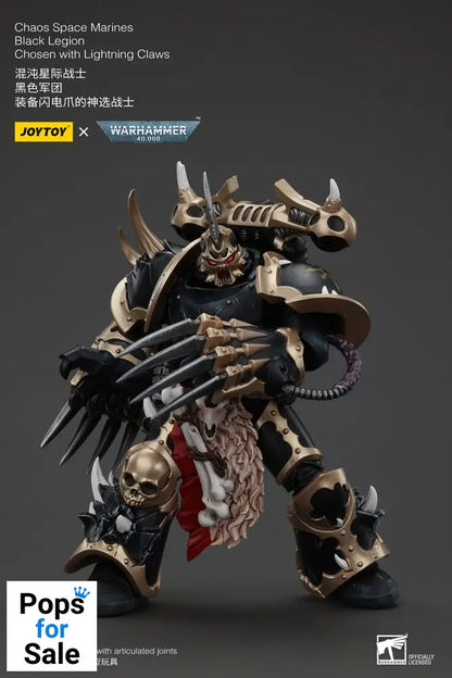 Warhammer 40k Actionfigur Chaos Space Marines Black Legion Chosen with Lightning Claws 20 cm
