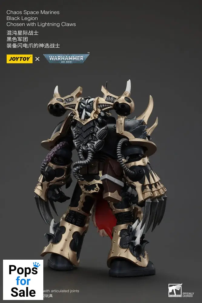 Warhammer 40k Actionfigur Chaos Space Marines Black Legion Chosen with Lightning Claws 20 cm