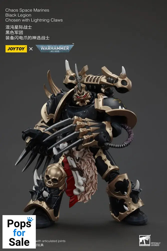 Warhammer 40k Actionfigur Chaos Space Marines Black Legion Chosen with Lightning Claws 20 cm Action figures