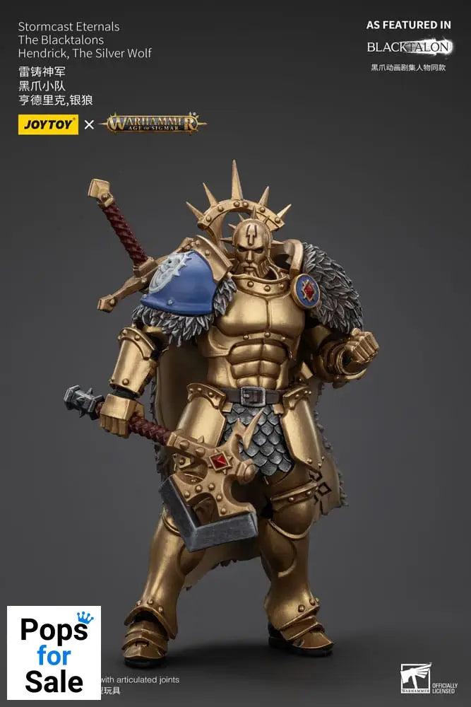 Warhammer Age of Sigmar Actionfigur Stormcast Eternals The Blacktalons Hendrick The Silver Wolf 20 cm