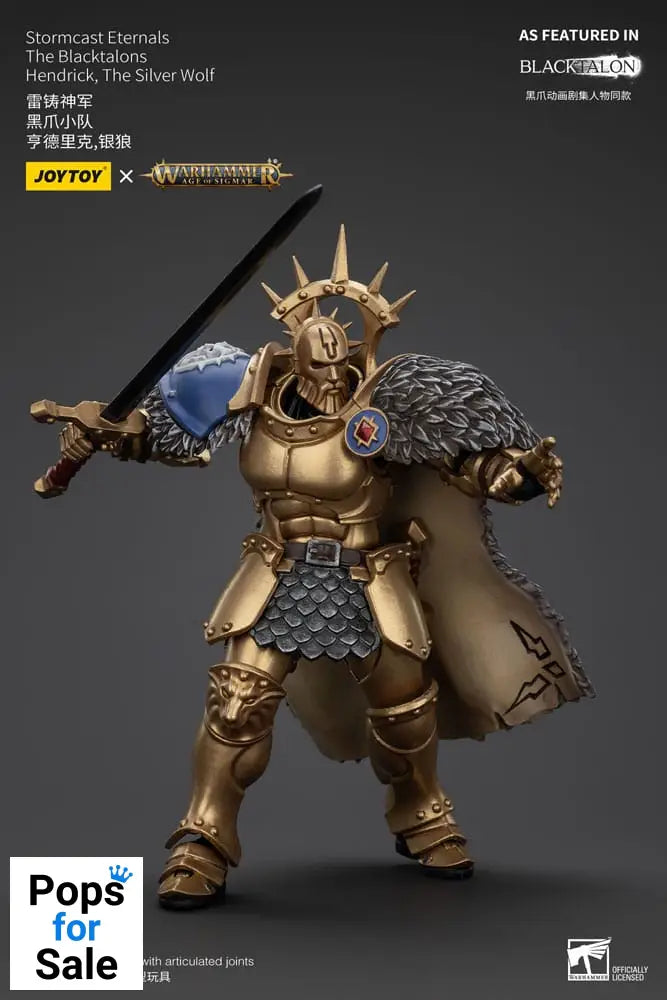 Warhammer Age of Sigmar Actionfigur Stormcast Eternals The Blacktalons Hendrick The Silver Wolf 20 cm