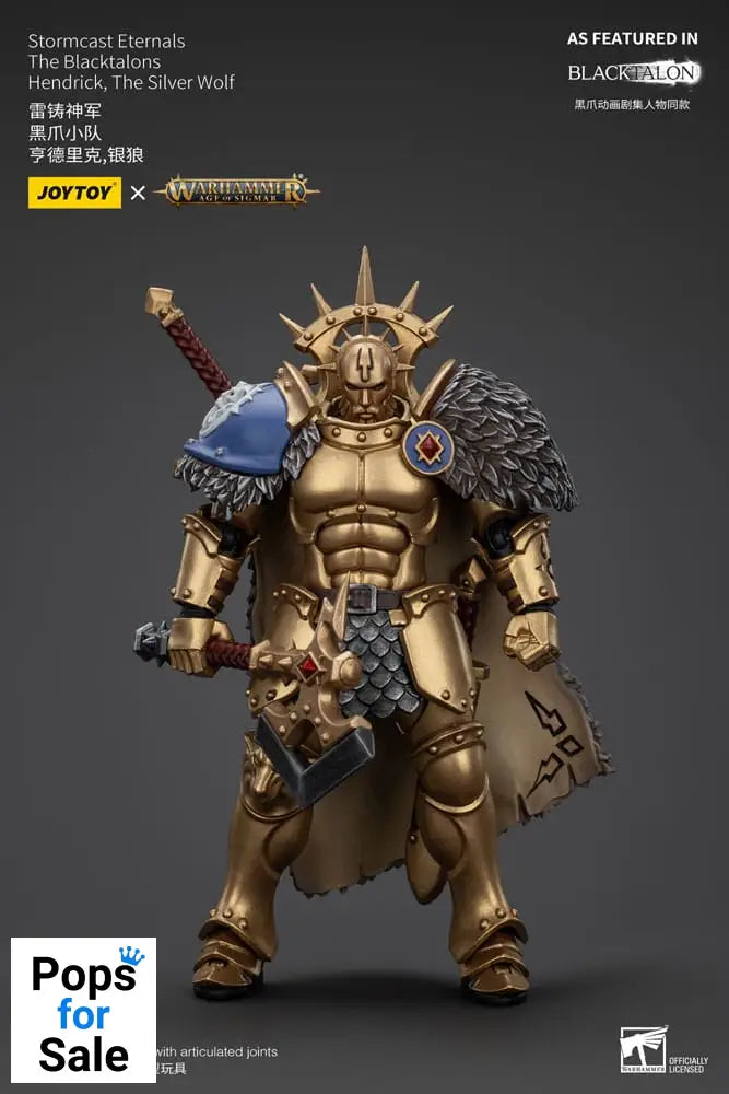 Warhammer Age of Sigmar Actionfigur Stormcast Eternals The Blacktalons Hendrick The Silver Wolf 20 cm