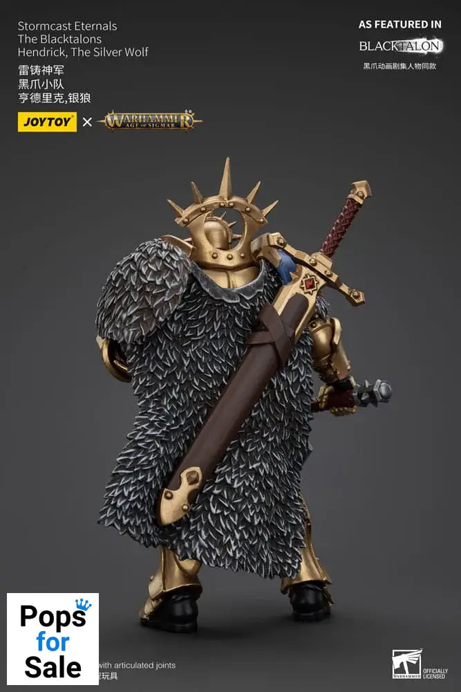 Warhammer Age of Sigmar Actionfigur Stormcast Eternals The Blacktalons Hendrick The Silver Wolf 20 cm