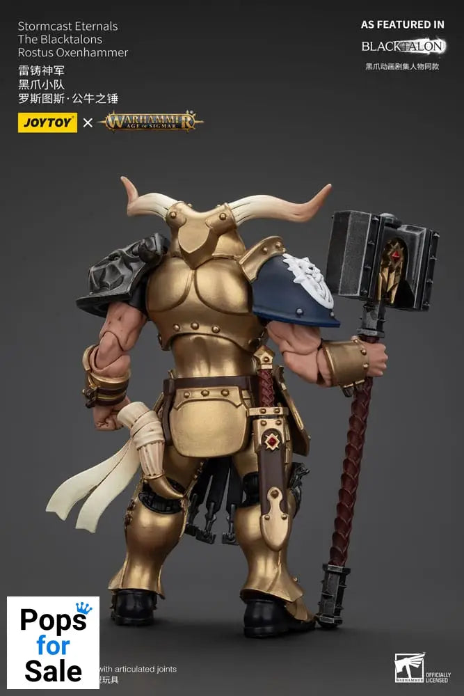 Warhammer Age of Sigmar Actionfigur Stormcast Eternals The Blacktalons Rostus Oxen hammer 20 cm
