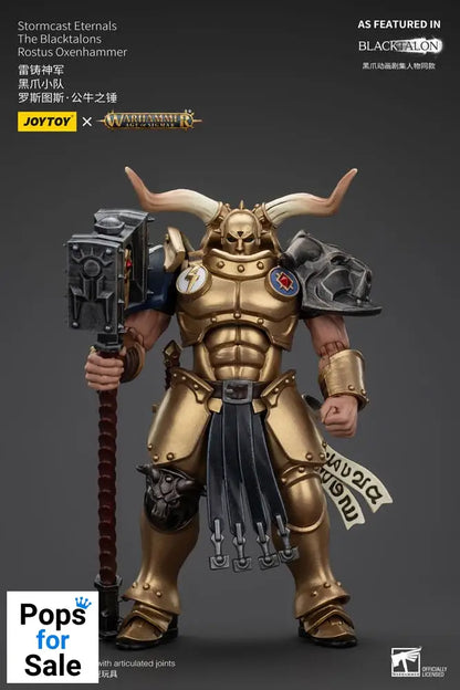 Warhammer Age of Sigmar Actionfigur Stormcast Eternals The Blacktalons Rostus Oxen hammer 20 cm